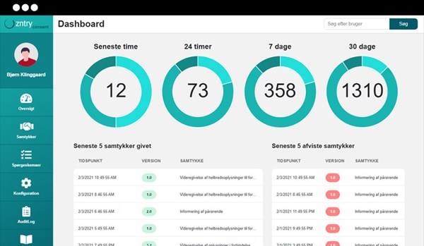 Zntry consent admin panel